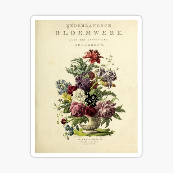 Nederlandsch bloemwerk (Dutch Flower Arrangements) from 1794 Sticker