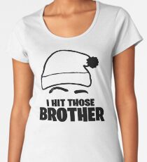 Camiseta premium de cuello ancho ¡Golpe a aquellos, hermano! Camisa Daequan Loco