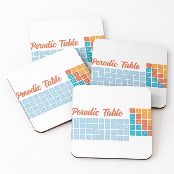 Periodic Table of Elements Coasters (Set of 4)