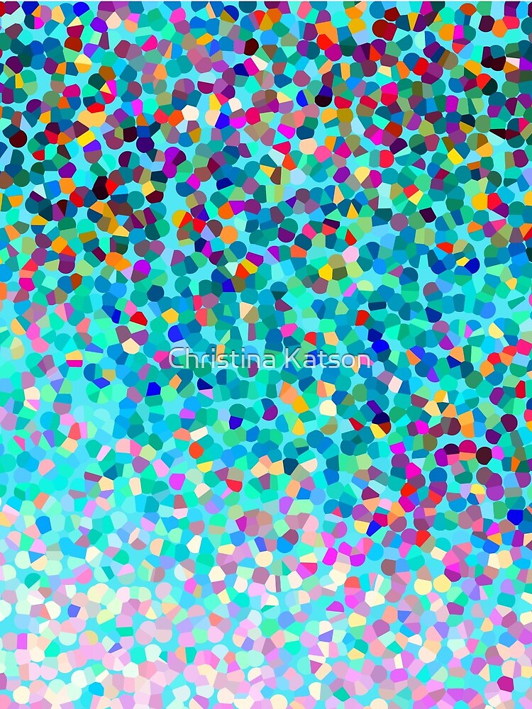 Aqua Blue Mehrfarbige Abstrakte Kunst Formt Muster von Abstractdesigns