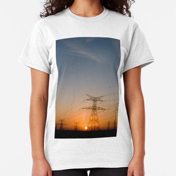 Blurred Power Lines Classic T-Shirt