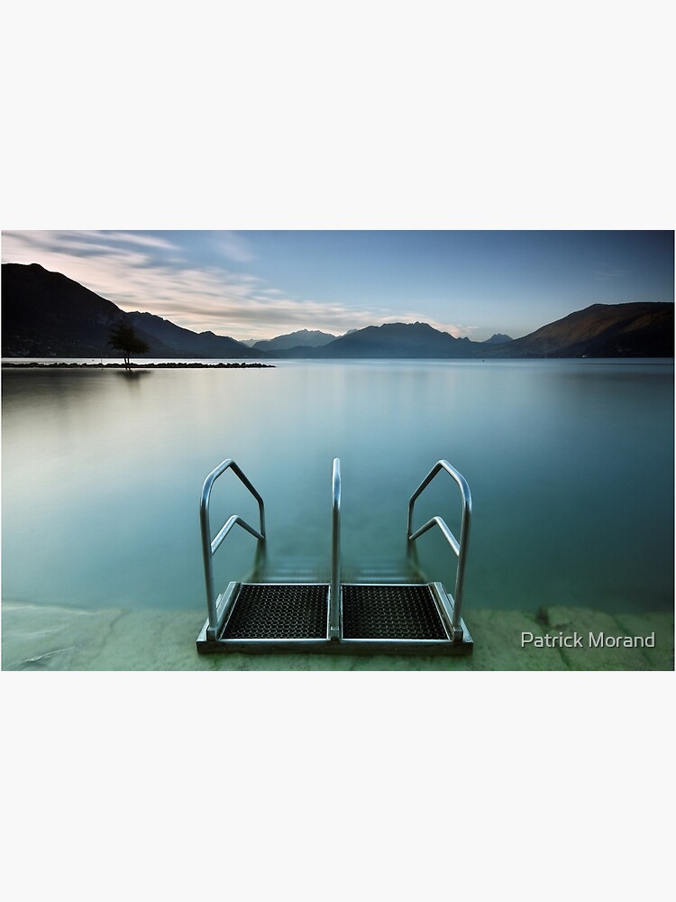 Thumbnail 2 of 2, Laptop Skin, Annecy lake, morning at the beach designed and sold by patmo.