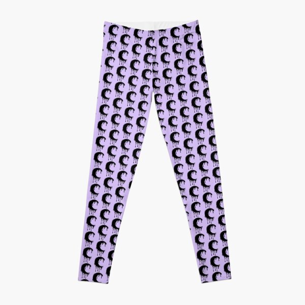 Pastel Goth Leggings, Pink Slime Kawaii Yoga Pants, Rave Festival Drip  Tights, Purple Black Creepy Cute Halloween Kawaii Goth Clothing 