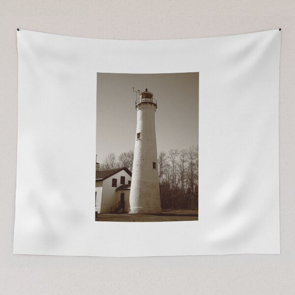 Item preview, Lighthouse - Sturgeon Point, Michigan in Sepia designed and sold by Frank Romeo.