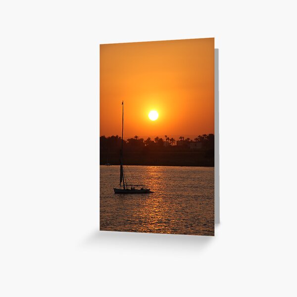 Sunset on the Nile Greeting Card