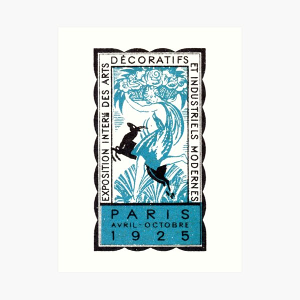 1925 Paris Art Deco Exhibition Art Print