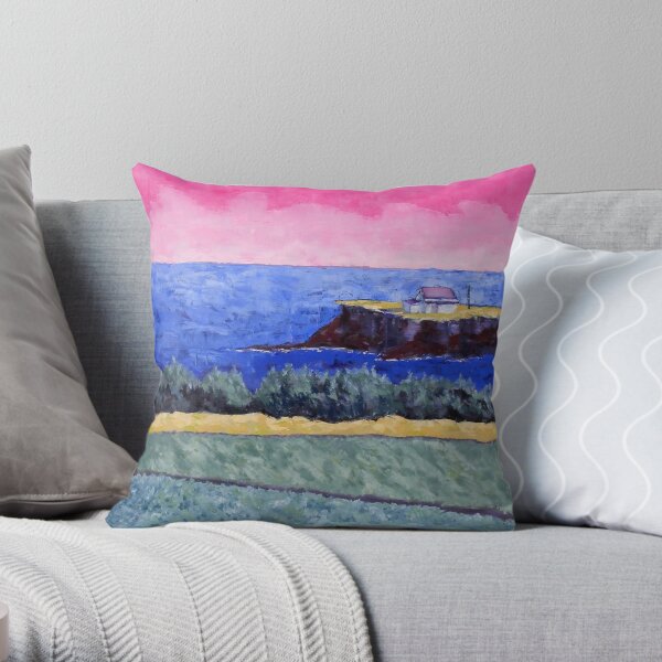 Pink Sky Throw Pillow