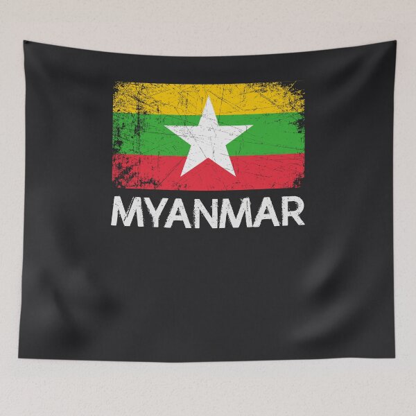 Item preview, Burmese Flag Design | Vintage Made In Myanmar Gift designed and sold by melsens.