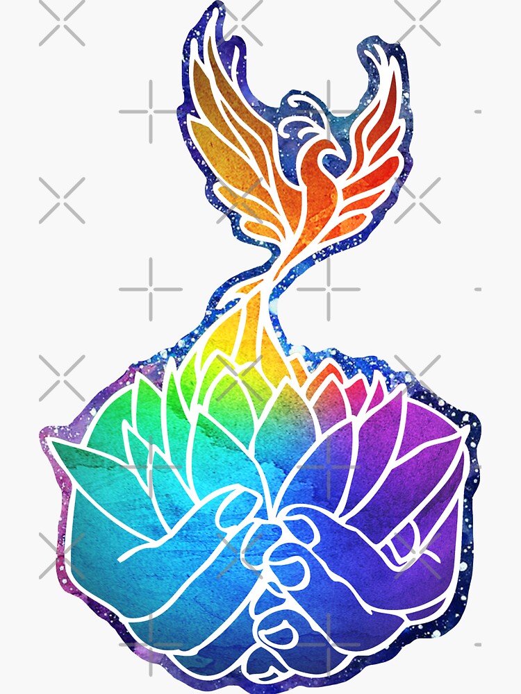 Thumbnail 3 of 3, Sticker, Healing Hands designed and sold by tinaschofield.
