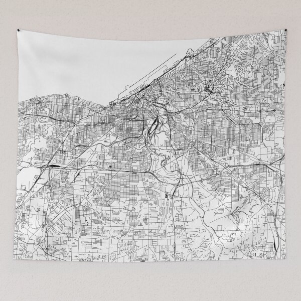 Item preview, Cleveland White Map designed and sold by multiplicitymap.