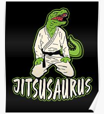 Jiu Jitsu Martial Art Dinosaur Fighter Gift Poster