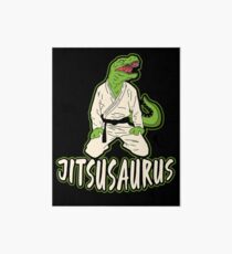 Jiu Jitsu Martial Art Dinosaur Fighter Gift Art Board