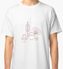 Chinese lantern, kettle, cups, fan, kagami mochi. Classic T-Shirt