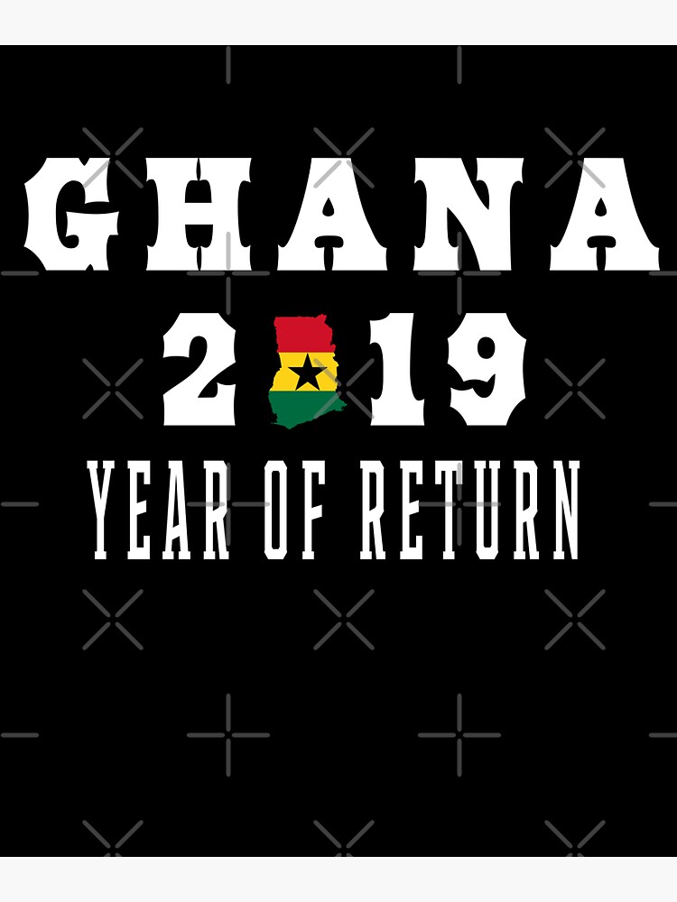 "Ghana 2019 Year Of Return Ghana Flag (white)" Sticker for Sale by
