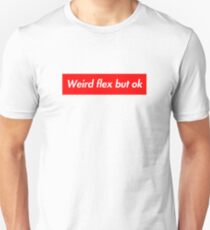 weird flex but ok meme - funny box logo parody tee t-shirt Slim Fit T-Shirt