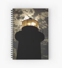 Light House by the Moon Light Spiral Notebook