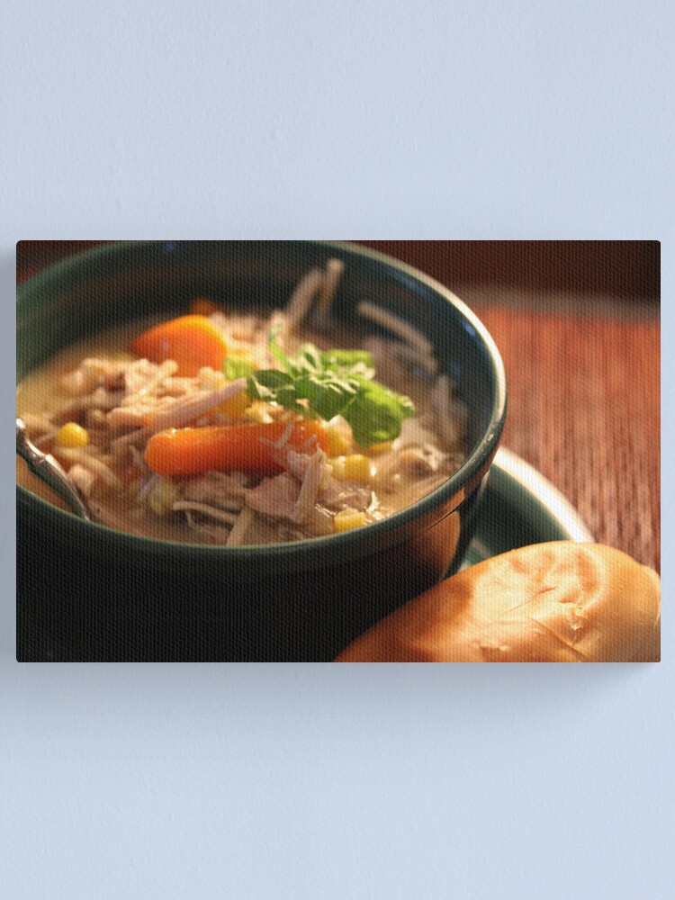 Thumbnail 1 of 3, Canvas Print, Day After Thanksgiving - Turkey Soup designed and sold by eelsblueEllen.
