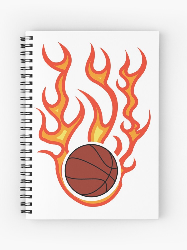 Cuaderno de espiral «Pelota de baloncesto en llamas» de PepaAnaRB |  Redbubble