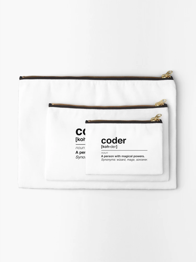 Thumbnail 2 of 4, Zipper Pouch, Coder definition designed and sold by KeepOnCoding.