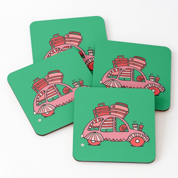 Item preview, cute pink red 2CV car vehicle cute travel design 01 designed and sold by mellowdays.