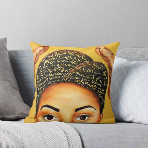 Ebony Majesty  Throw Pillow