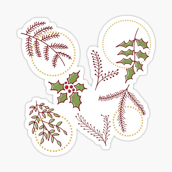 Classic Xmas #redbubble #xmas Sticker