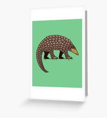 Gefährdete Pangolin - Pangolin-Illustration Grußkarte