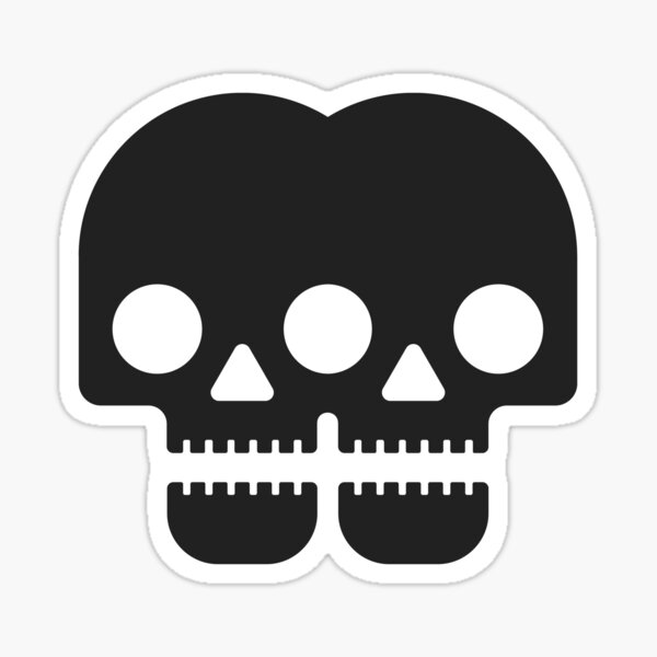 Siamese Skulls Sticker