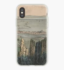 Vintage Pictorial Map of Dublin Bay Ireland (1907) iPhone Case