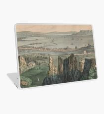 Vintage Pictorial Map of Dublin Bay Ireland (1907) Laptop Skin