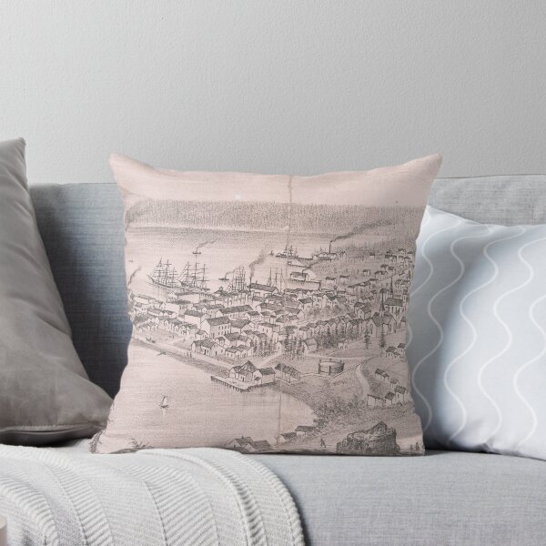 Item preview, Vintage Pictorial Map of Seattle WA (1882) designed and sold by BravuraMedia.