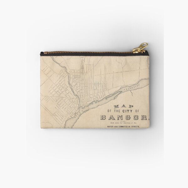 Item preview, Vintage Map of Bangor ME (1871) designed and sold by BravuraMedia.