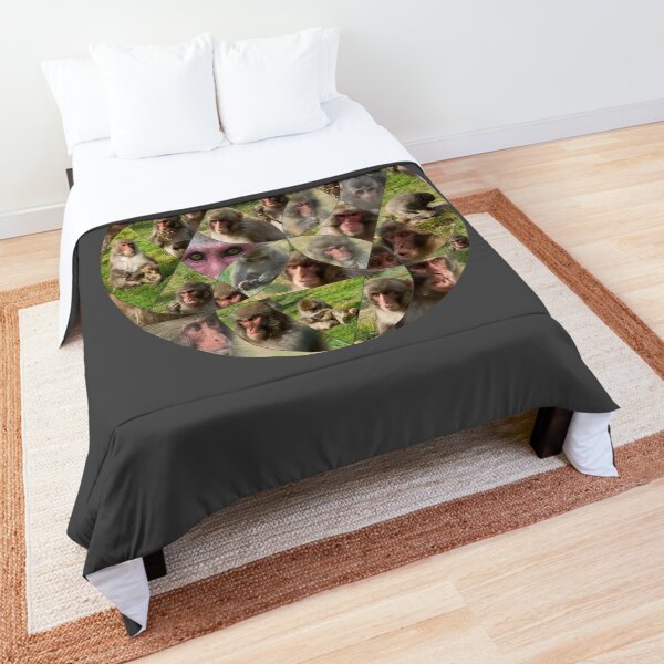 The Many Faces of Snow Monkeys Comforter