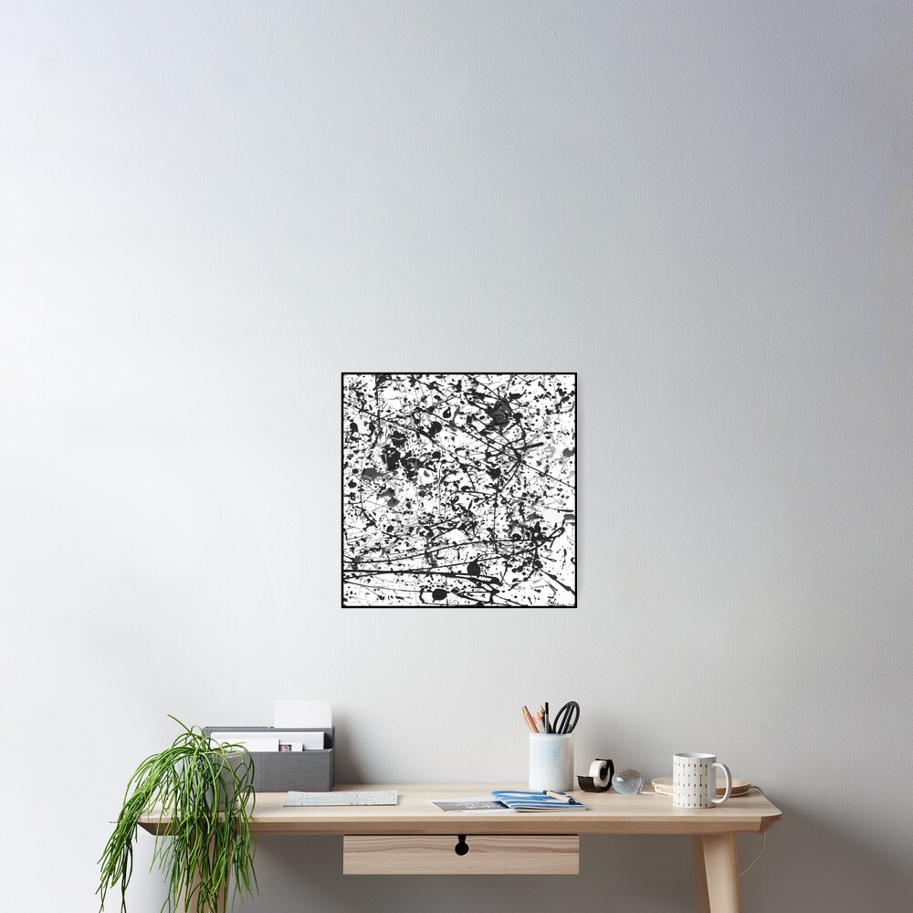 Mijumi Pollock Black and White Poster