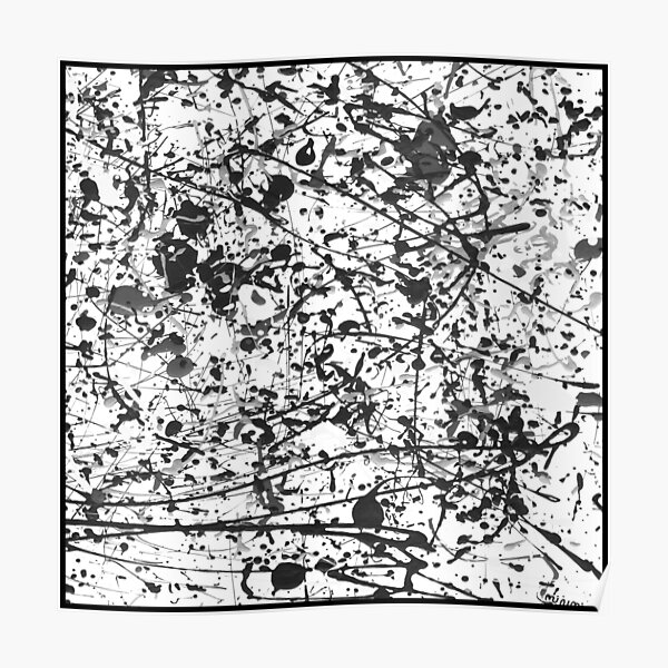 Mijumi Pollock Black and White Poster