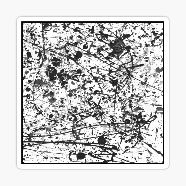 Mijumi Pollock Black and White Sticker