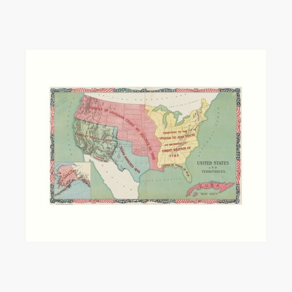 Item preview, Vintage United States Annexation Map (1898) designed and sold by BravuraMedia.