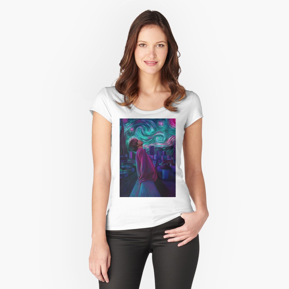 Item preview, Fitted Scoop T-Shirt designed and sold by Ellen-Drawings.