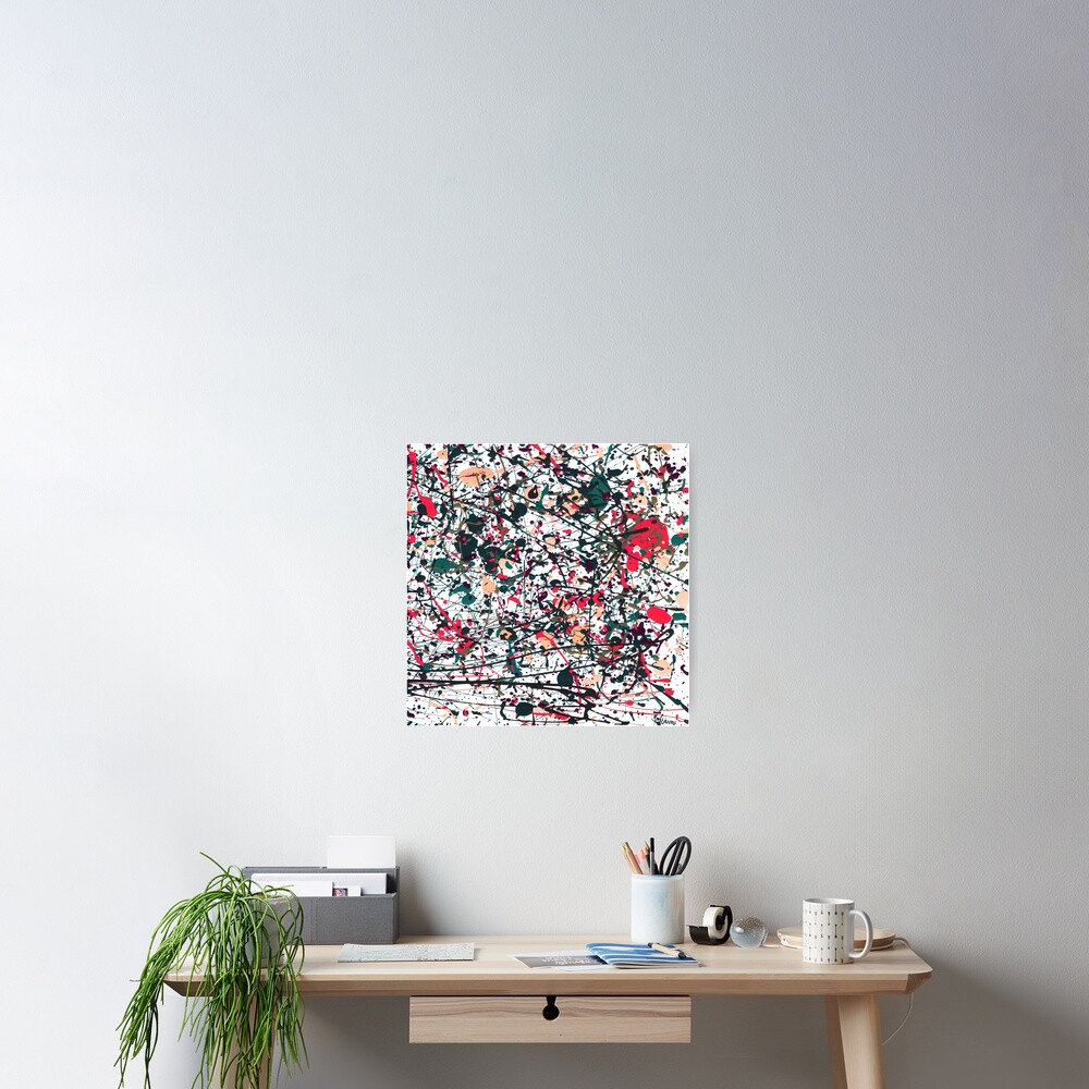 mijumi Pollock Red White Blue Poster