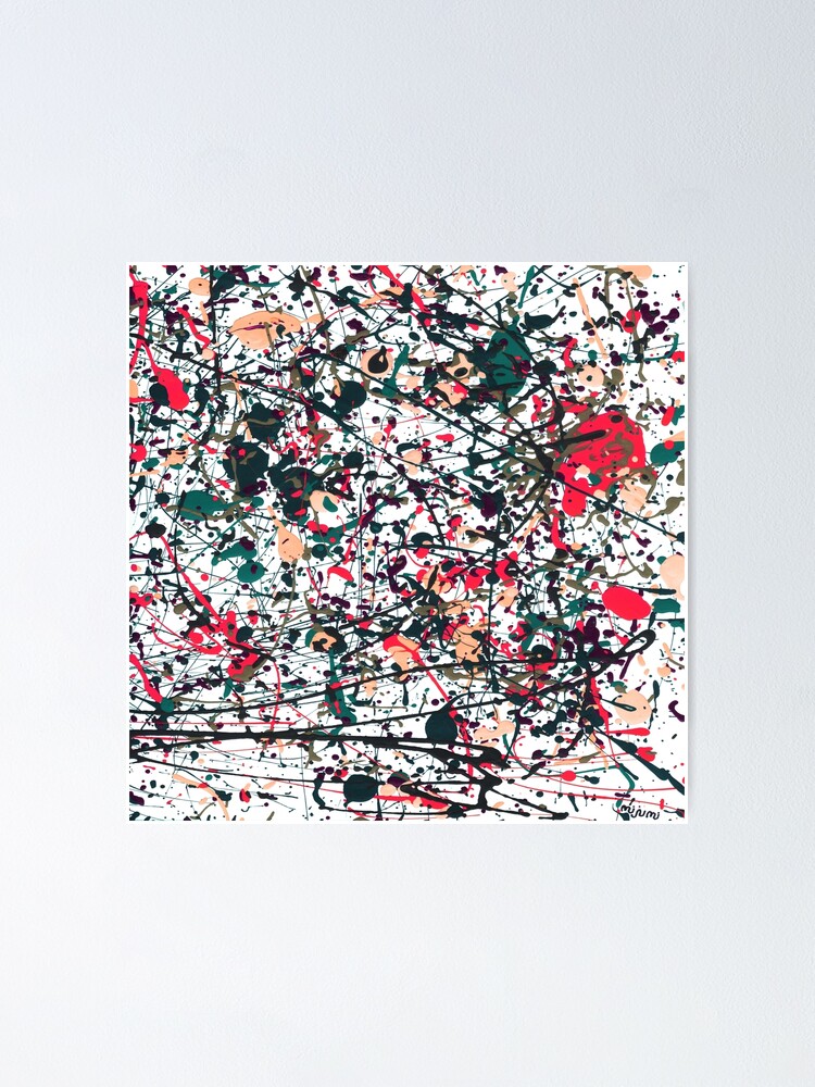 Alternate view of mijumi Pollock Red White Blue Poster