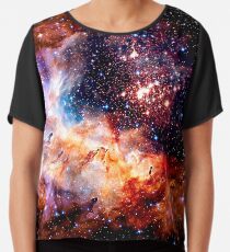 Cosmic Connection, Galaxy, Space, Nebula, Stars, Planet, Universe, Chiffon Top