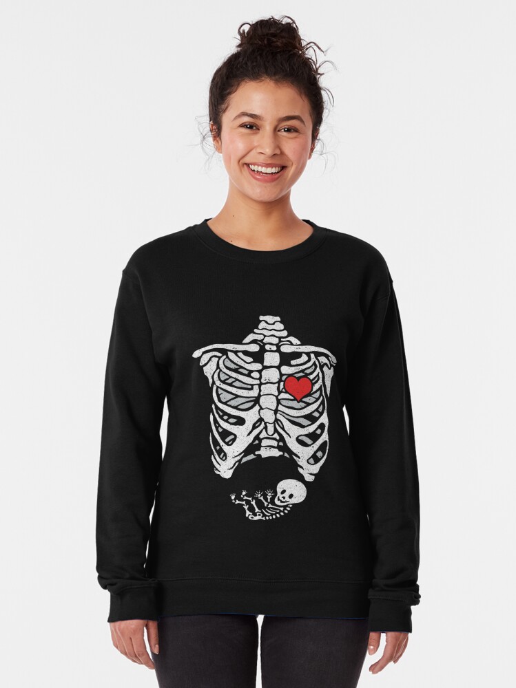 Discover Pregnant Skeleton Costume Halloween Party Mom Mother Sweatshirt