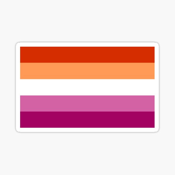 Lesbian Flag Sticker.