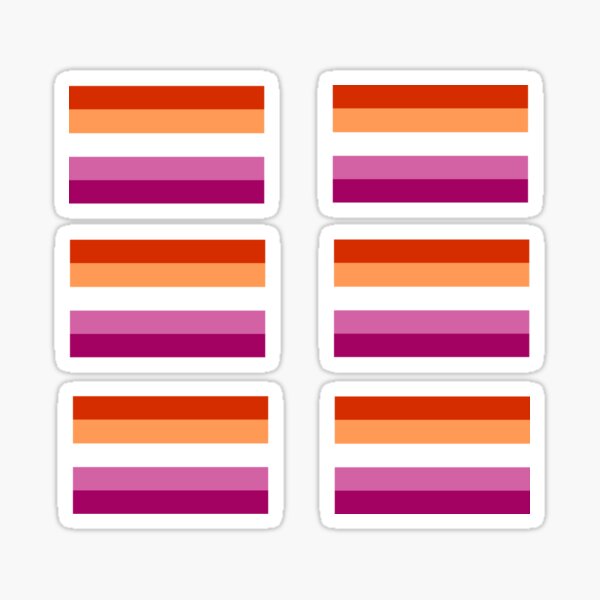 Mini Lesbian Flags Sticker
