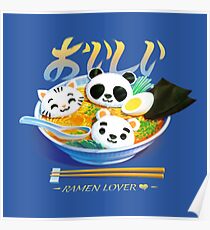 Ramen-Panda-Katzenbär Poster