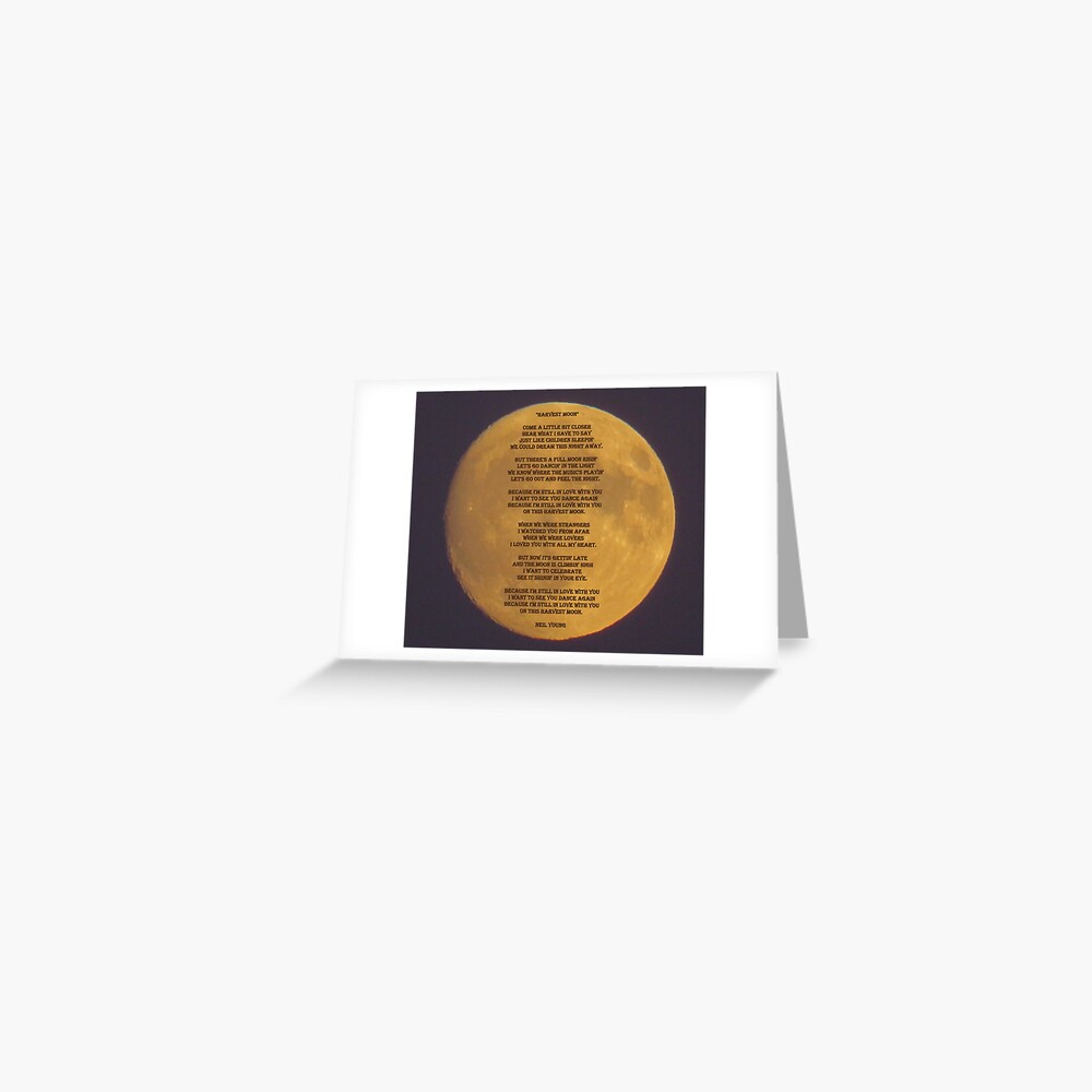 Neil Young Harvest Moon Greeting Card