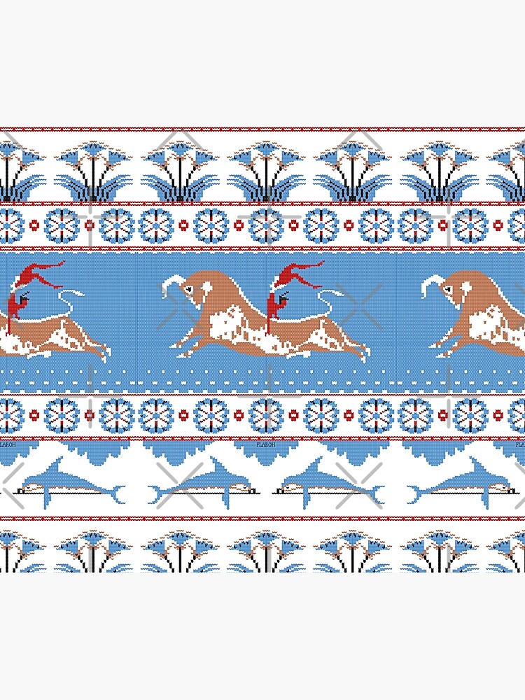 Thumbnail 5 of 5, Shower Curtain, Ancient Knits - Minoan designed and sold by flaroh.