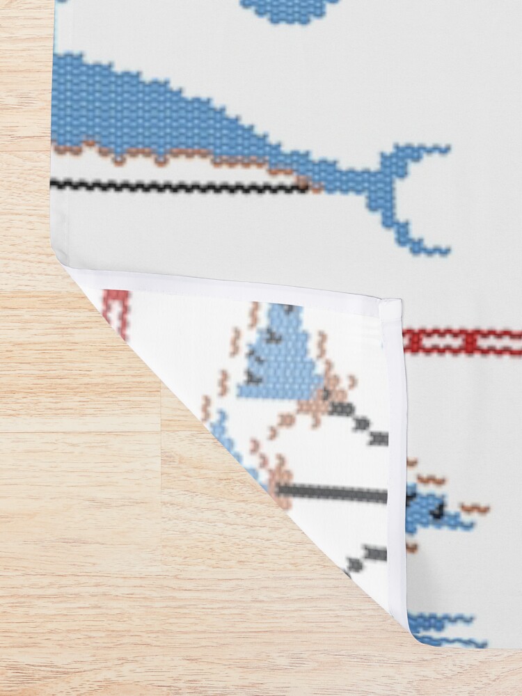 Thumbnail 2 of 5, Shower Curtain, Ancient Knits - Minoan designed and sold by flaroh.