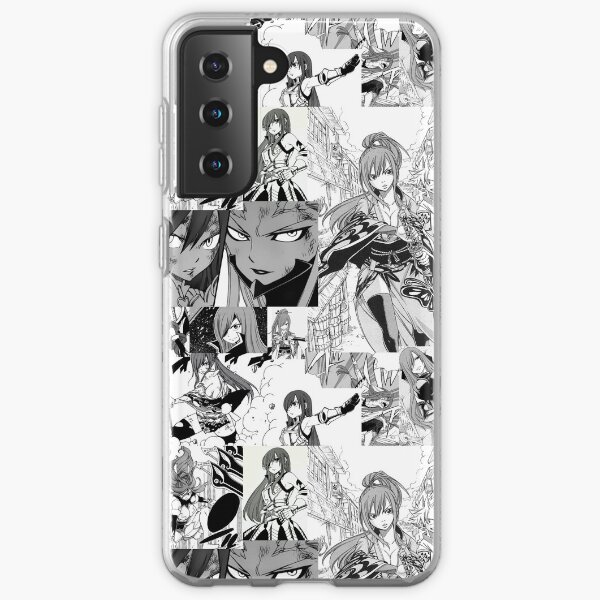 "Reine des fées" Fairy Tail Erza Mangacaps Coque souple Samsung Galaxy