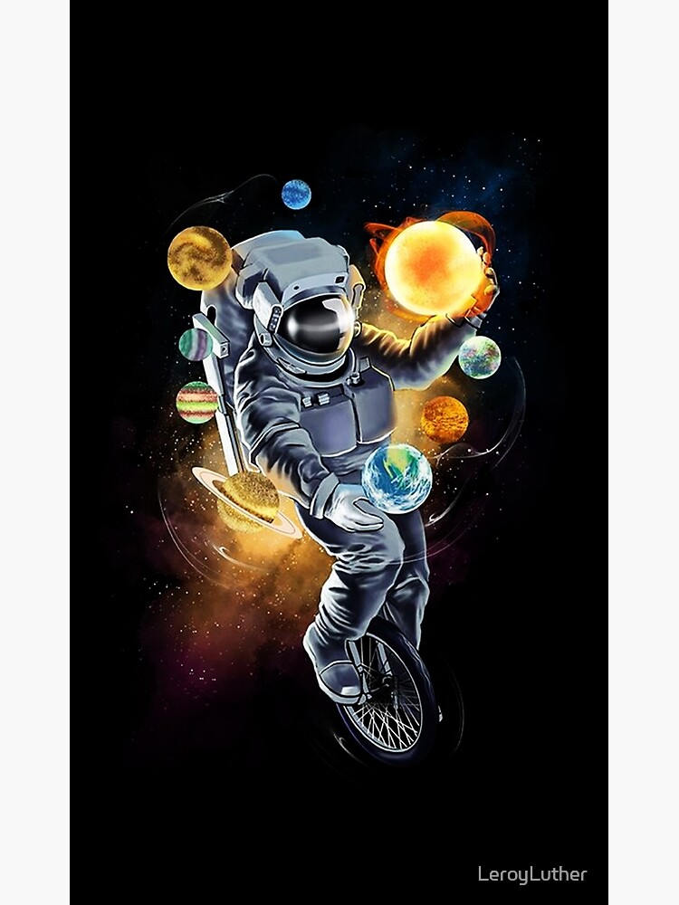 Discover Astronauta Acrobatics Premium Matte Vertical Poster
